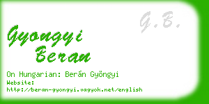 gyongyi beran business card