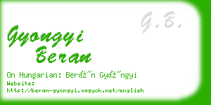 gyongyi beran business card